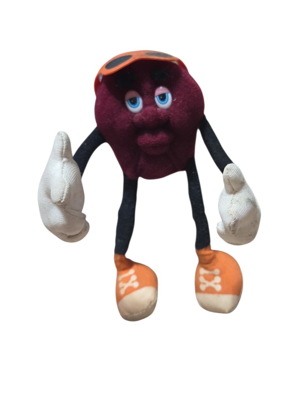 California Raisins vtg plush figure toy 1988 Hardees anthropomorphic Bendy beach